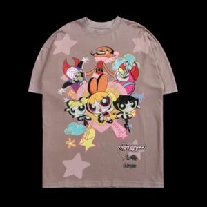 Civil Regime Powerpuff Girls American Classic Oversized Tee in Vintage Rose
